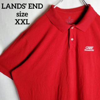 ランズエンド(LANDS’END)のLANDS′ END ビッグシルエット　ポロシャツ　アメカジ　古着　オーバー　夏(ポロシャツ)