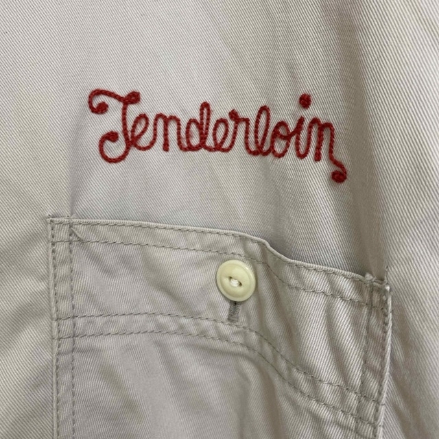 TENDERLOIN(テンダーロイン)のテンダーロイン　長袖　ワークシャツ　グレー　L 刺繍　tenderloin メンズのトップス(シャツ)の商品写真