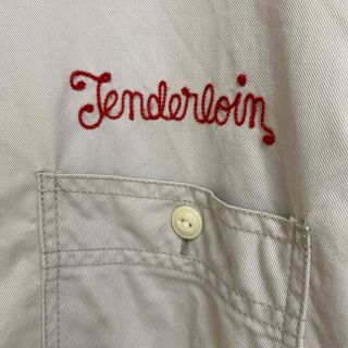 テンダーロイン(TENDERLOIN)のテンダーロイン　長袖　ワークシャツ　グレー　L 刺繍　tenderloin(シャツ)