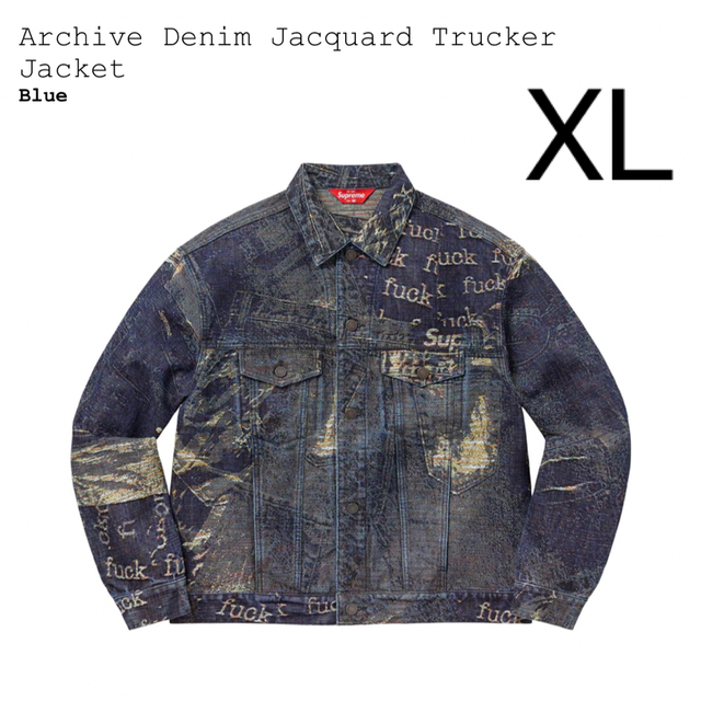 Supreme商品名XL Archive Denim Jacquard Trucker Jacket