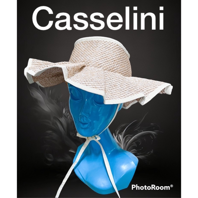 キャセリーニ　Casselini 麦わら帽　ハット　帽子　個性的　プリーツ