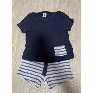 プチバトー(PETIT BATEAU)のプチバトー 半袖Tシャツ ショートパンツセット80(Ｔシャツ)