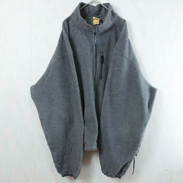 【希少】エルエルビーン フリースジャケット 刺繍ロゴ 古着 90s 入手困難