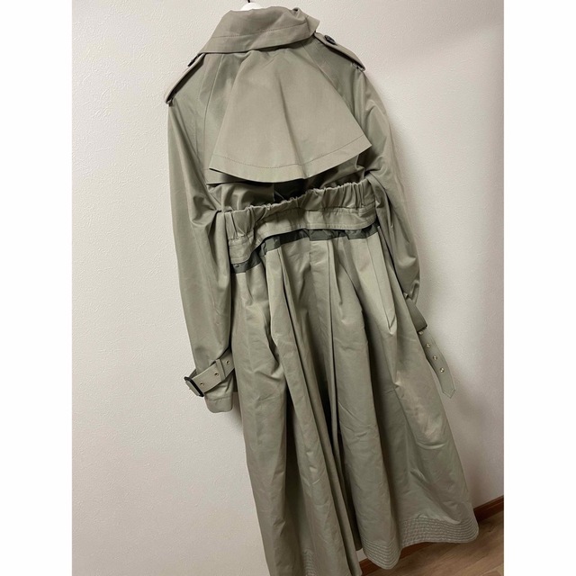 sacai トレンチコート トレンチ ドッキング コットン 22aw sacai トレンチコート トレンチ ドッキング コットン 22aw