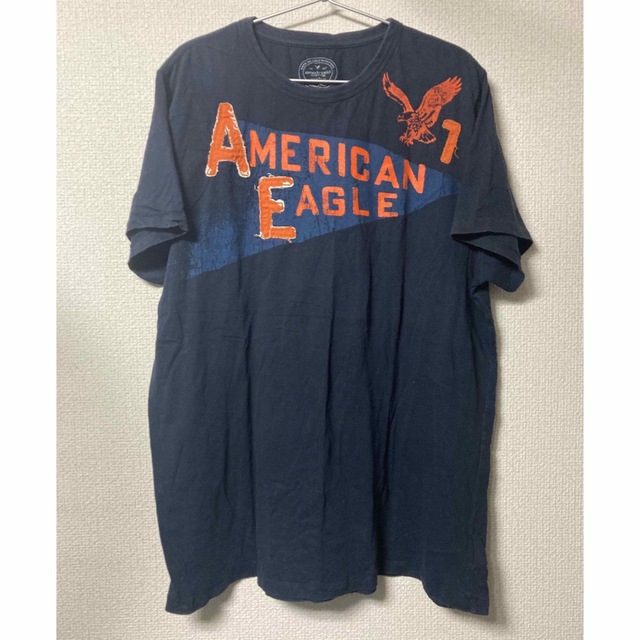 American Eagle(アメリカンイーグル)のアメリカンイーグル Tシャツ ネイビー オレンジ XL メンズのトップス(Tシャツ/カットソー(半袖/袖なし))の商品写真