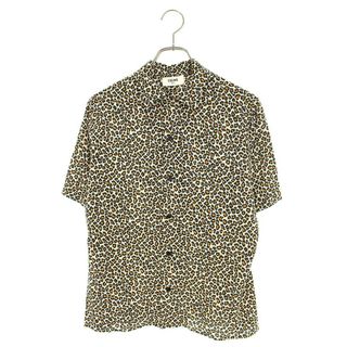 CELINE セリーヌ 22AW Leopard Bowling Shirts レオパードボーリング 半袖シャツ ブラック 2C831171S