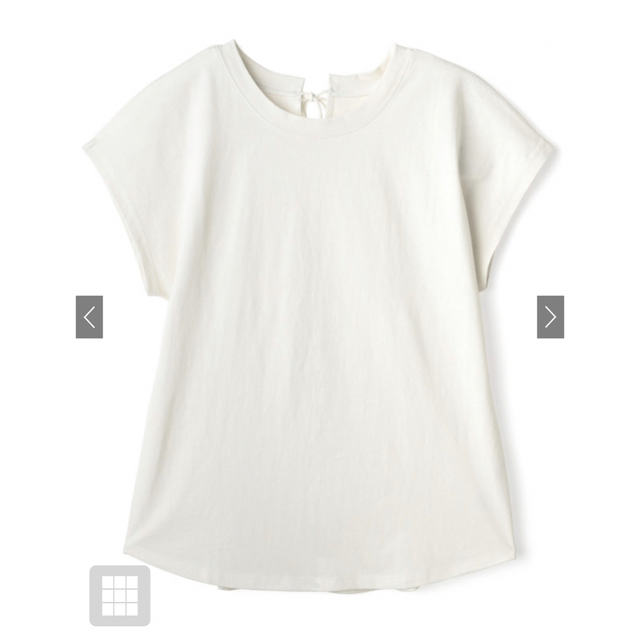 GRL(グレイル)のバックリボンノースリーブラウンドヘムTシャツ レディースのトップス(Tシャツ(半袖/袖なし))の商品写真