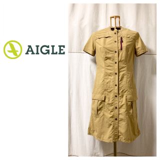 エーグル(AIGLE)のAIGLE/エーグル　半袖ワンピース　Sサイズ(ひざ丈ワンピース)