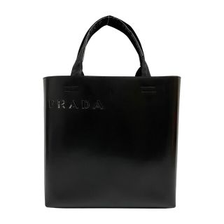 超希少✨】 PRADA カーフレザー スエード トートバッグ ハンドバッグ 黒-