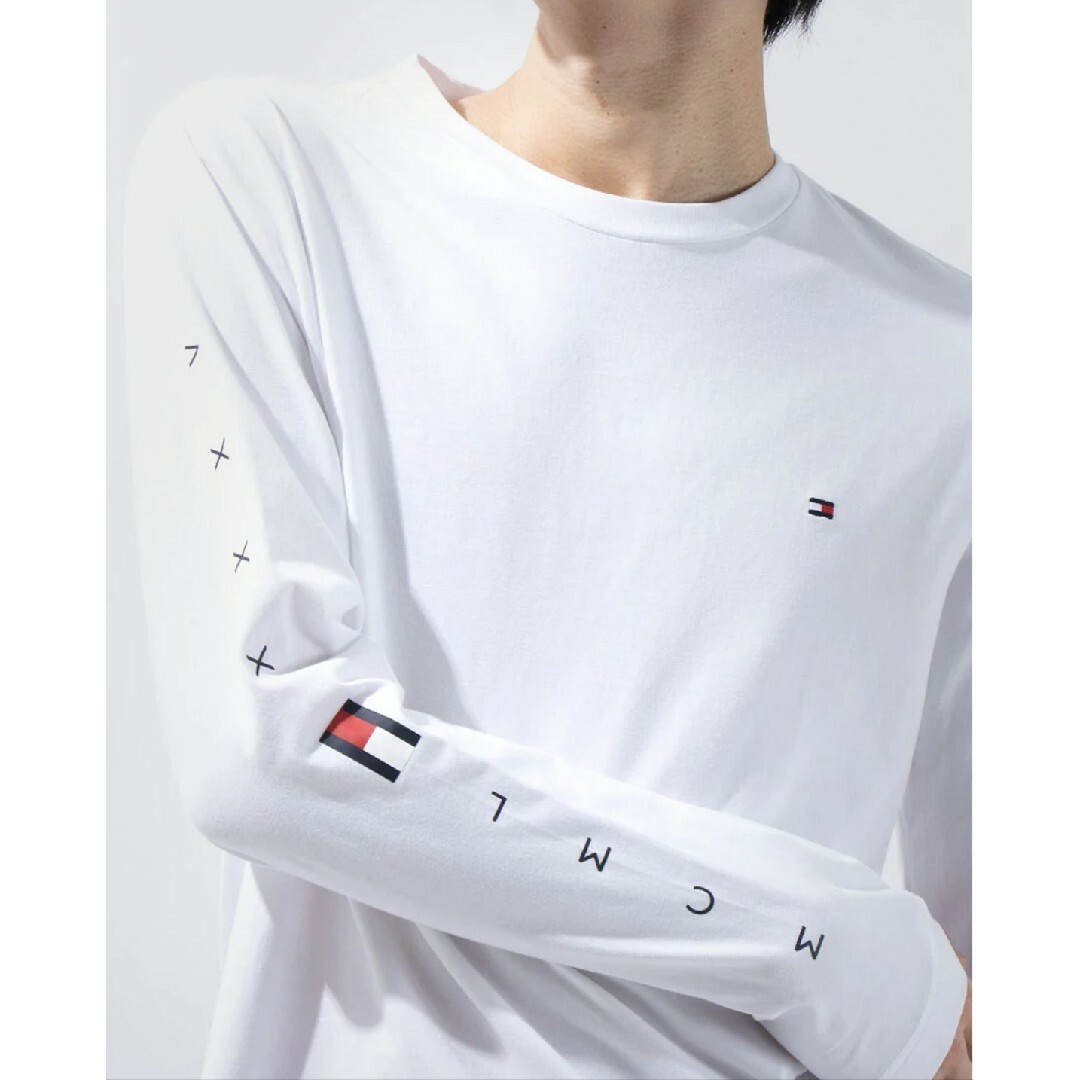 TOMMY HILFIGER(トミーヒルフィガー)の☆美品☆ TOMMY HILFIGER トミーヒルフィガー  ロンT XL  白 メンズのトップス(Tシャツ/カットソー(七分/長袖))の商品写真