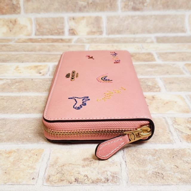 COACH - 未使用 コーチ COACH ☆ 刺繍 レザー ラウンドジッパー 長財布
