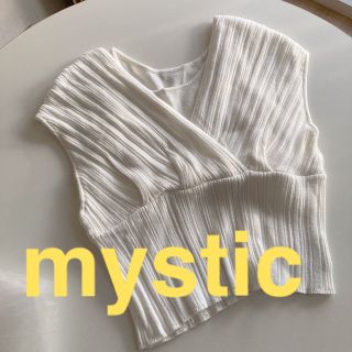 ミスティック(mystic)の[新品未使用品] mystic レイヤードクロスニット(カットソー(半袖/袖なし))