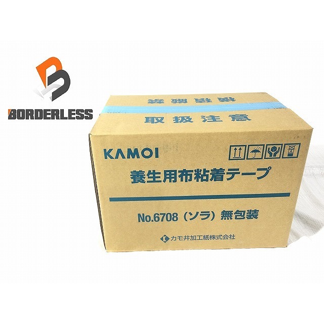 ☆未使用☆KAMOI カモイ 養生用布粘着テープ 25mm 25m 60巻入 ソラ無包装 水色 NO.6708 カモ井加工紙株式会社 72490