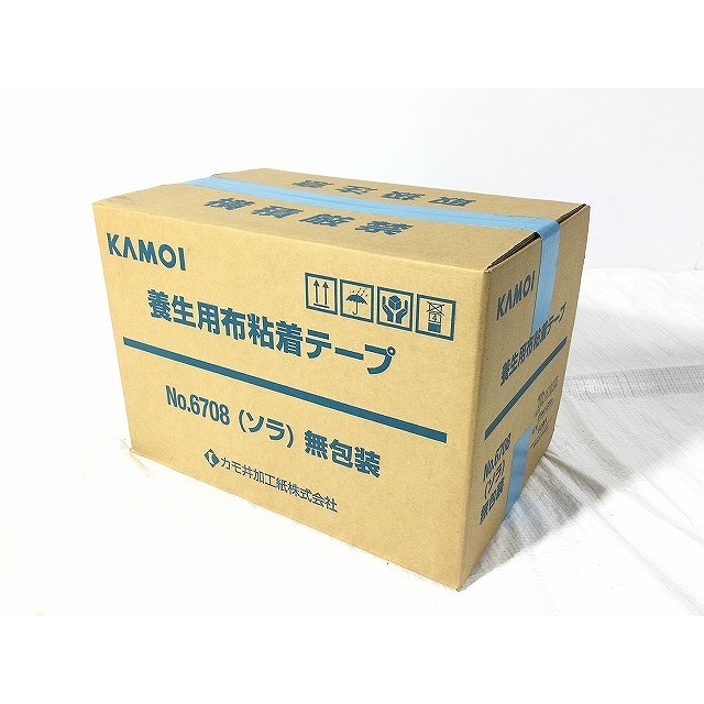 ☆未使用☆KAMOI カモイ 養生用布粘着テープ 25mm 25m 60巻入 ソラ無包装 水色 NO.6708 カモ井加工紙株式会社 72495 自動車/バイクのバイク(工具)の商品写真