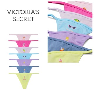 ヴィクトリアズシークレット(Victoria's Secret)のお買い得♡ヴィクトリアシークレット コットン VSTRING 7枚セット S(ショーツ)
