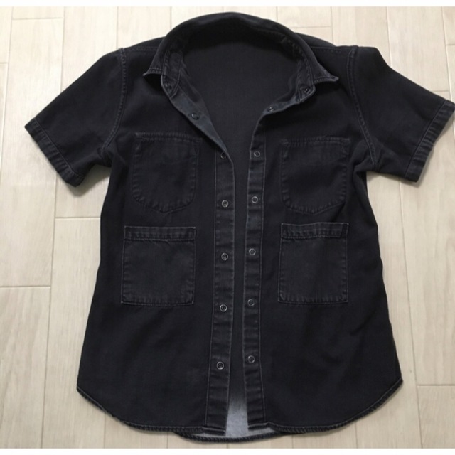 デニム半袖シャツ レディースのトップス(Tシャツ(半袖/袖なし))の商品写真