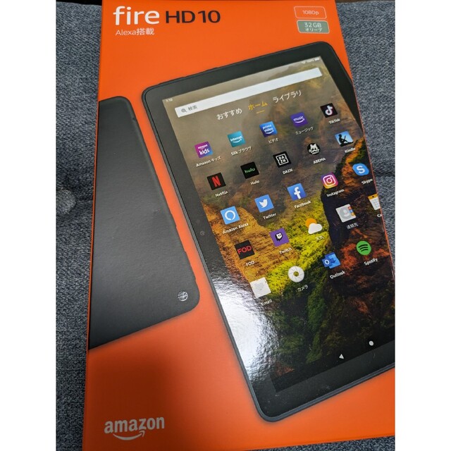 スマホ/家電/カメラAmazon fire HD10 11世代　32GB オリーブ