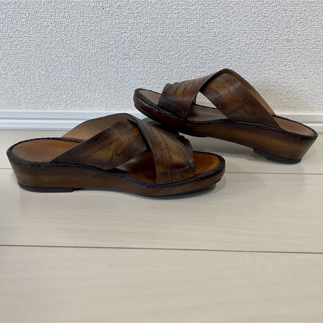 Berluti - ベルルッティ カリグラフィースクリットレザーサンダルの