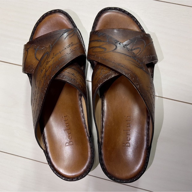 Berluti - ベルルッティ カリグラフィースクリットレザーサンダルの