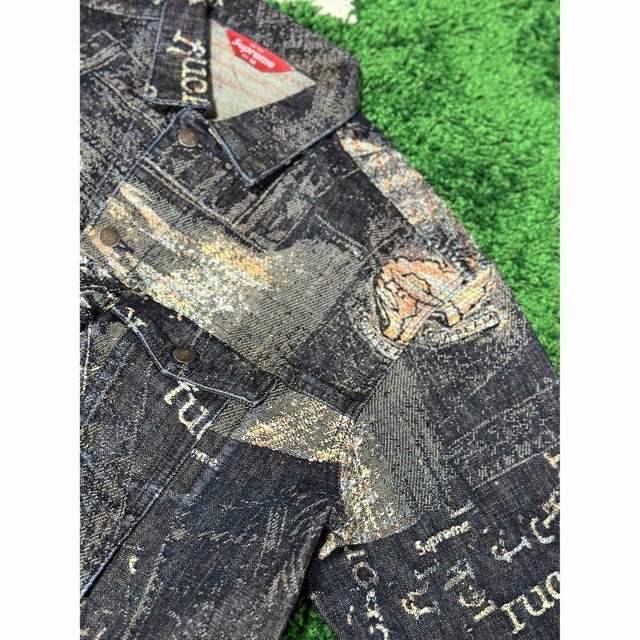 Archive Denim Jacquard Trucker Jacket M 3