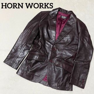 554 HORN WORKS レザージャケット 本革 バッファロー ブラウン M