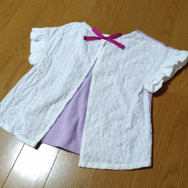 apres les cours(アプレレクール)の90cm♥apres les cours Tシャツ レース ボーダー 2点セット キッズ/ベビー/マタニティのキッズ服女の子用(90cm~)(Tシャツ/カットソー)の商品写真