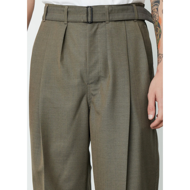 lemaire 22aw loose pleated pants