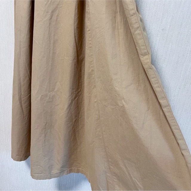 編み上げ ロングスカート ベージュ ギャザースカート フレアスカート マキシ M レディースのスカート(ロングスカート)の商品写真