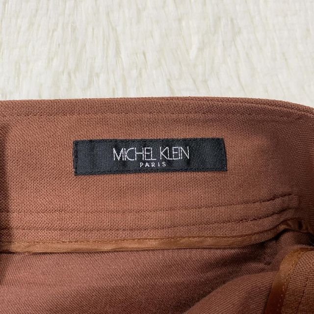 MICHEL KLEIN - 極美品 ミッシェルクラン リネン混 パンツ 36 S 赤茶系の通販 by ミラノショップ｜ミッシェルクランならラクマ