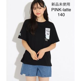 ピンクラテ(PINK-latte)の未使用♦PINK-latte フラッシャーTシャツ 140(Tシャツ/カットソー)