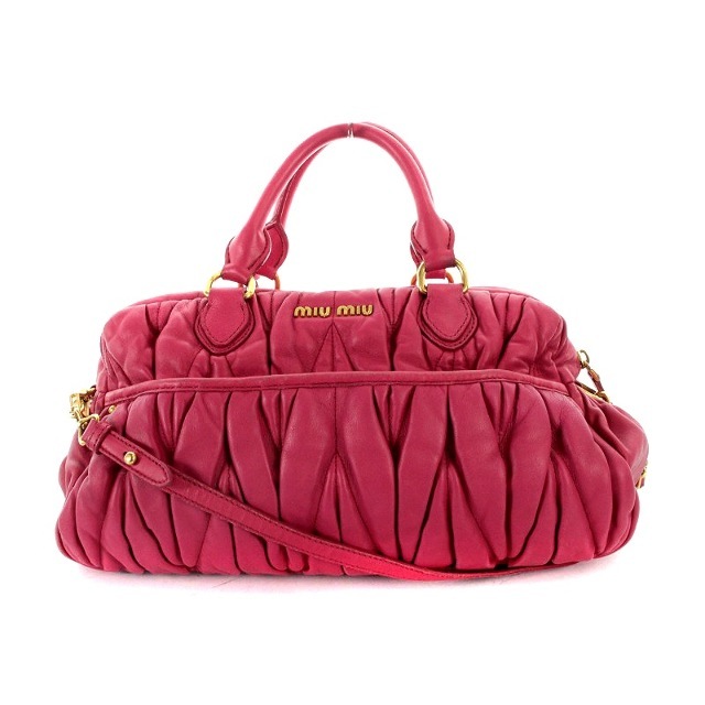 miumiu - ミュウミュウ トートバッグ ショルダーバッグ 2way レザー