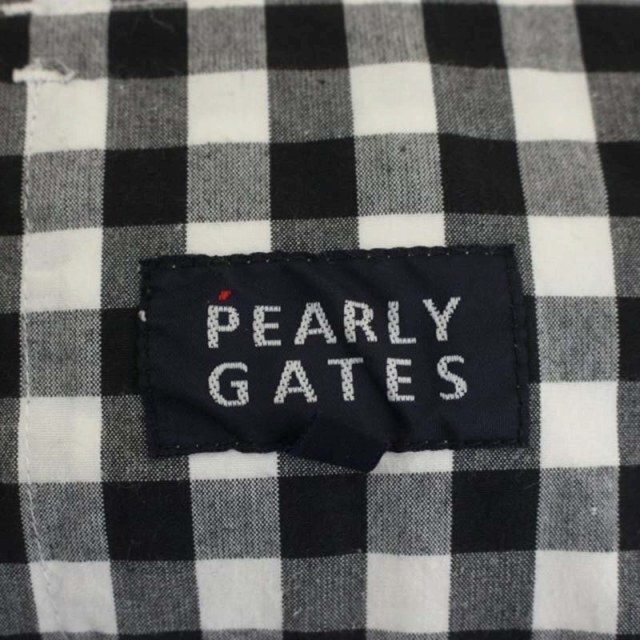 PEARLY GATES(パーリーゲイツ)のパーリーゲイツ ショートパンツ ギンガムチェック  ロールアップ 1 黒 白 レディースのパンツ(ショートパンツ)の商品写真