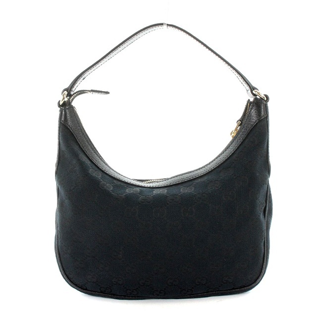 グッチ GUCCI GGキャンバス ワンショルダーバッグ レザー 黒 グッチ GUCCI GGキャンバス ワンショルダーバッグ レザー 黒