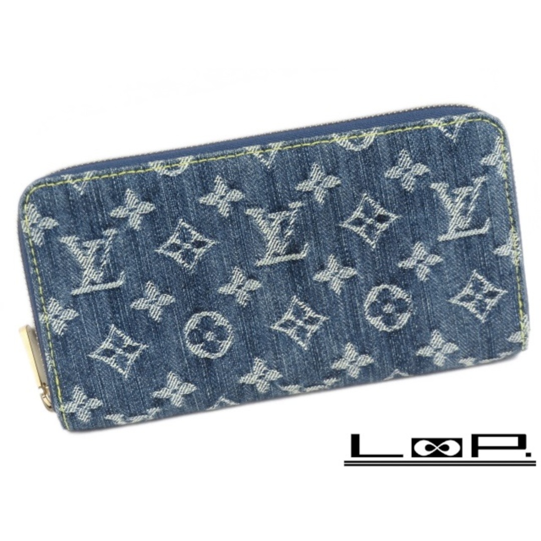 LOUIS VUITTON Zippy Wallet Monogram Denim Blue M95341