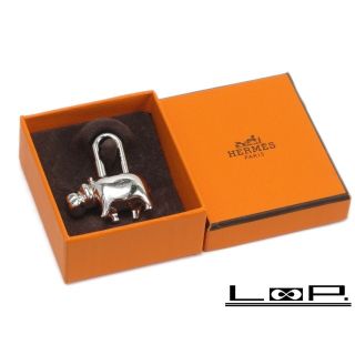 スノーブルー HERMES エルメス ヒポポタマス レザー チャーム カバ