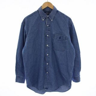 ラルフローレン(Ralph Lauren)のRALPH LAUREN BIG SHIRT デニムシャツ 長袖 M インディゴ(シャツ)