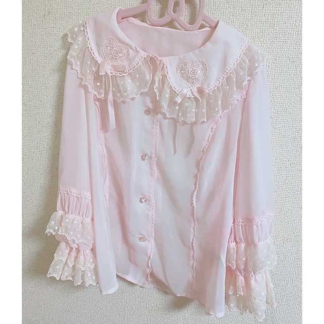 Angelic Pretty(アンジェリックプリティー)のangelicpretty Lacy Heart ブラウス レディースのトップス(シャツ/ブラウス(長袖/七分))の商品写真