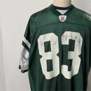 リーボック(Reebok)のJETS フットボール　ゲームシャツ　NFL リーボック　グリーン XL 古着(Tシャツ/カットソー(半袖/袖なし))