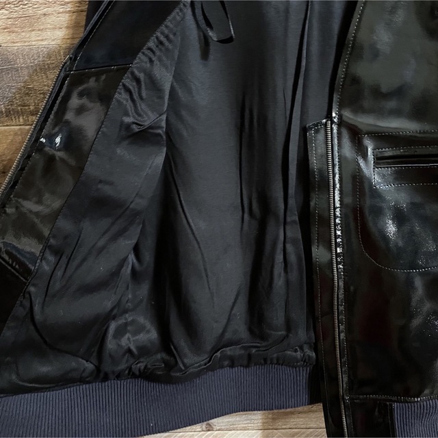 MARNI H&Mエナメルレザージャケット 牛革 異素材 M