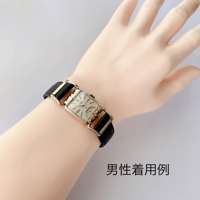 ELGIN - アンティークELGIN DELUXE スモセコ付手巻き腕時計 男女兼用