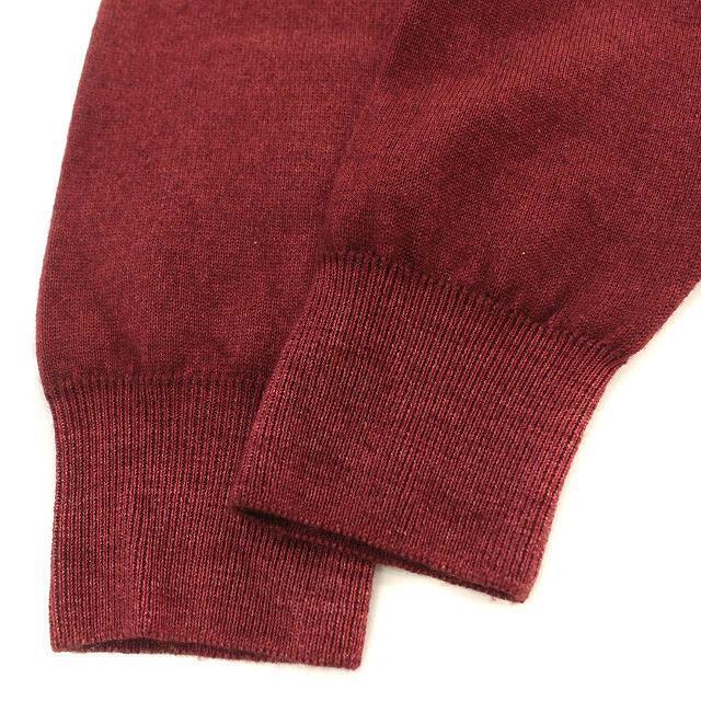 バルバ BARBA ニット ウール 薄手 長袖 セーター 48 赤 ボルドー 5
