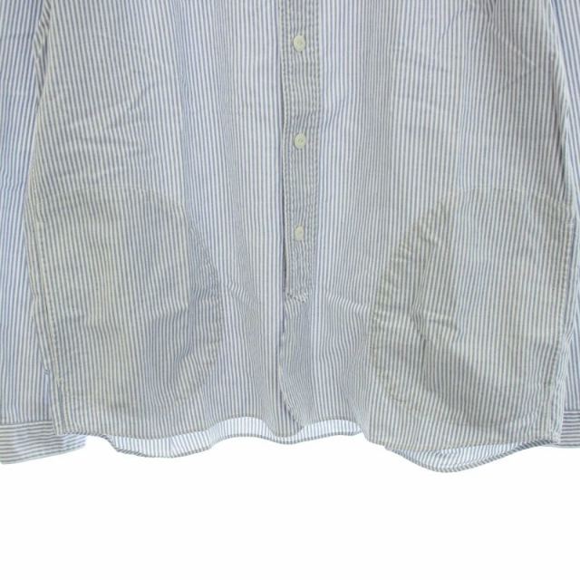 DANTON(ダントン)のダントン バンドカラーストライプシャツ カジュアルシャツ 長袖 コットン 42 メンズのトップス(シャツ)の商品写真