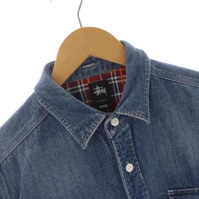 STUSSY デニムワークシャツ ダンガリー カジュアル M インディゴ