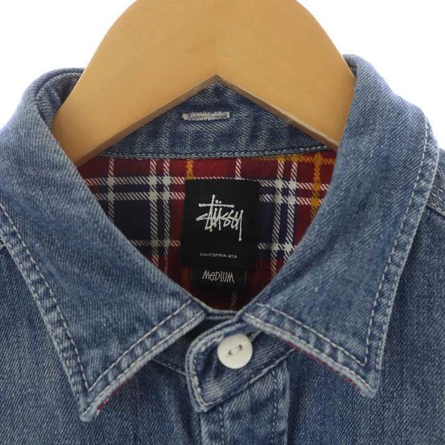 STUSSY デニムワークシャツ ダンガリー カジュアル M インディゴ