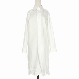 トーガ(TOGA)のトーガ TOGA 裾レース シャツ ワンピース 長袖 36 白 ホワイト(ロングワンピース/マキシワンピース)