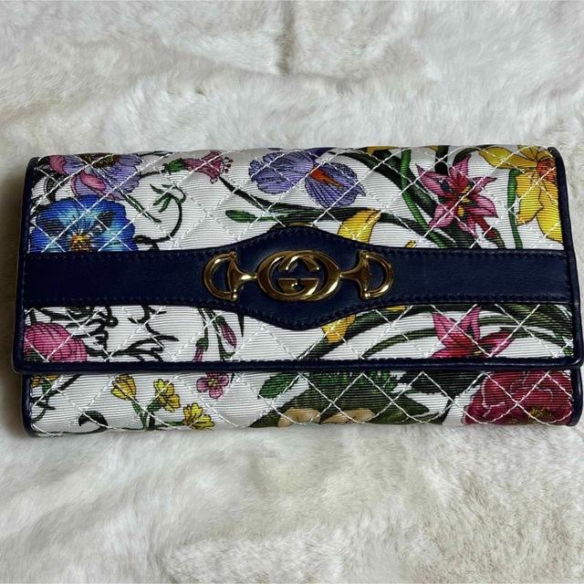 美品】限定品 GUCCI グッチ 長財布 ズゥミ フローラ 花柄-