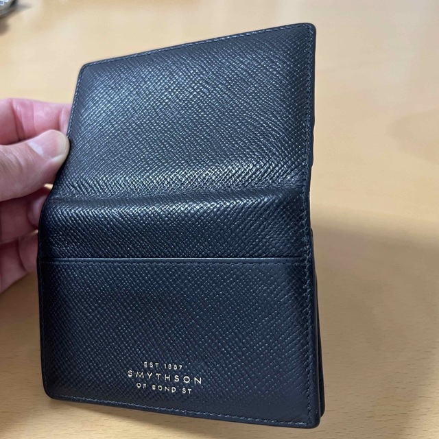 Smythson - スマイソン SMYTHSON カードケース パスケース ブラックの