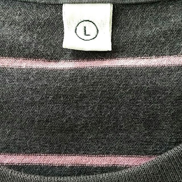 UNIQLO(ユニクロ)のUNIQLO ユニクロ メンズ tシャツ 半袖 ボーダー 綿 コットン L メンズのトップス(Tシャツ/カットソー(半袖/袖なし))の商品写真