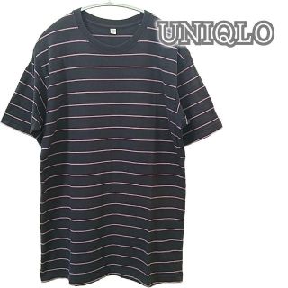 ユニクロ(UNIQLO)のUNIQLO ユニクロ メンズ tシャツ 半袖 ボーダー 綿 コットン L(Tシャツ/カットソー(半袖/袖なし))