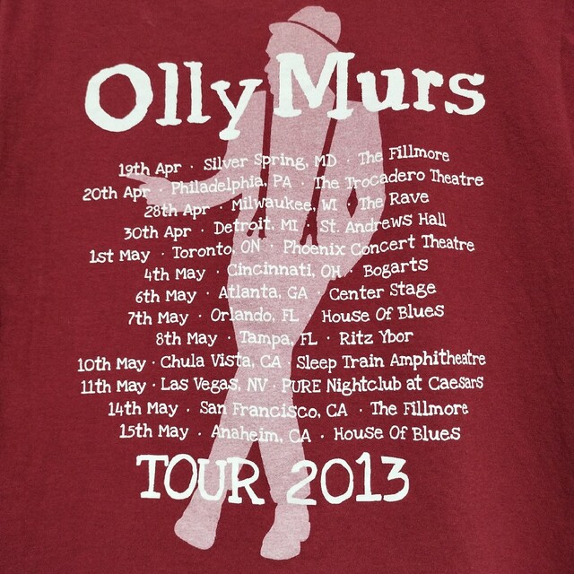 MUSIC TEE(ミュージックティー)のOllyMurs オリーマーズ バンドTシャツ tシャツ バンt ツアー限定 M メンズのトップス(Tシャツ/カットソー(半袖/袖なし))の商品写真